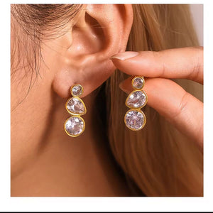 Zircon Drop Earrings