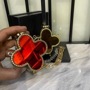 Fancy Clover Clutch-Red (Long Chain With Box)