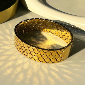 18k Gold Plated PVD Coating Stainless Steel Bangle