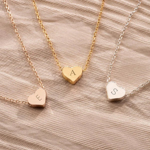 MINI HEART INITIAL PERSONALIZED NECKLACE