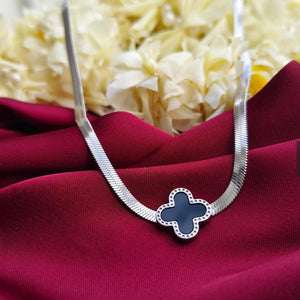 Stainless steel Clover Silver Necklace