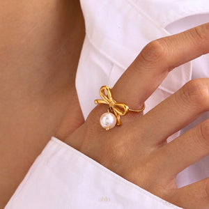 Pearl Bow Ring