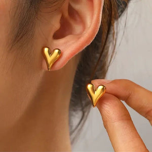 Heartbeat Gold Heart Earrings