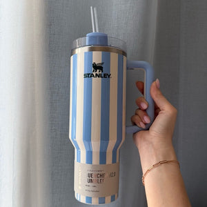 Stanley Quencher 40OZ CornFlower Cabana Gloss Tumbler