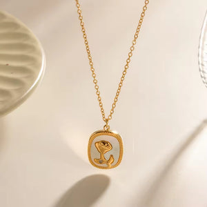 Lux Flower Titanium Necklace