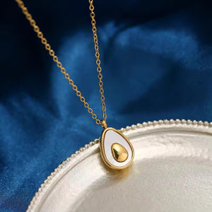 18k gold plated Avocado Shape Necklace