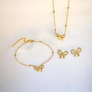 Gold Cute Bow set