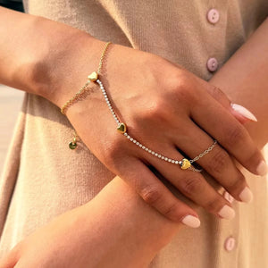 Zircon Heart Hand Chain