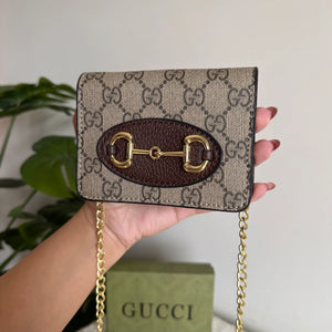 Gucci Wallet with Detachable Chain -  Dark Brown