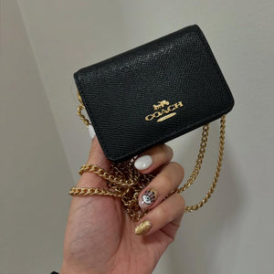 C*ach Mini Wallet Crossbody With Chain With Box