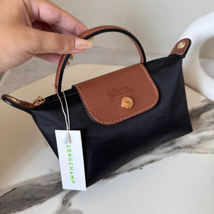 LongChamp Crossbody Bag with Strap - Black