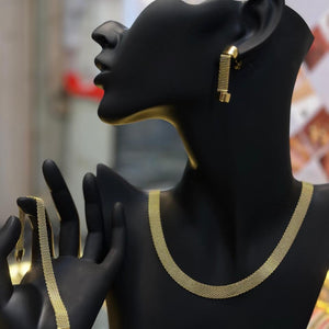 Gold Mesh Jewelry Set – Elegant & Stylish Daily Wear | Jewels by Zaib