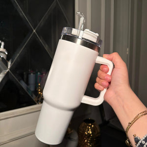 White Flask Tumbler 40oz