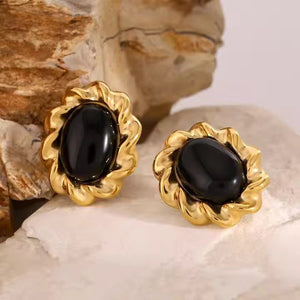 Premium Quality Black Stone Earrings