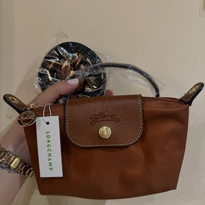 LongChamp Crossbody Bag with Strap - Brown