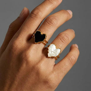 Heart Pearl Ring ( Adjustable)