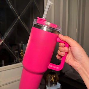 Hot Pink Flask Tumbler 40 oz