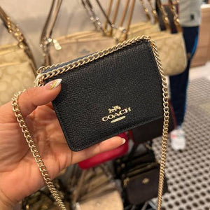 C*ach Mini Wallet Crossbody With Chain With Box
