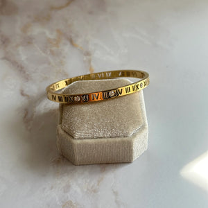 Stainless steel Roman bracelet in gold
