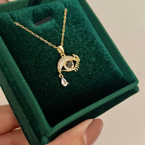 Stainless Golden Eye Necklace