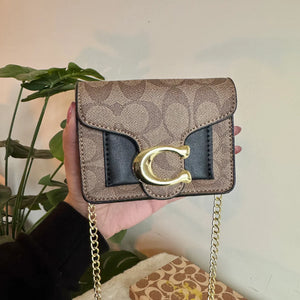Coach Signature Wallet with Detachable Long Chain - Khaaki