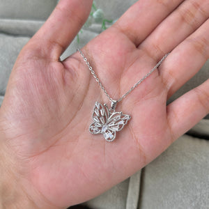 Elegent Silver Butterfly Necklace
