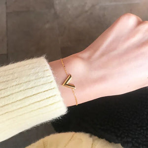 V Shaped Charm Bracelet
