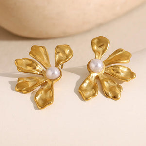 Half Flower Earrings