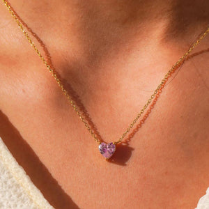Pink Lux Heart Necklace