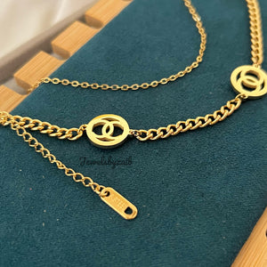 stainless steel channell double layer bracelet