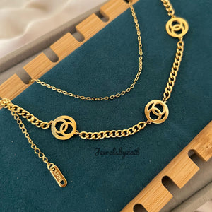 stainless steel channell double layer bracelet