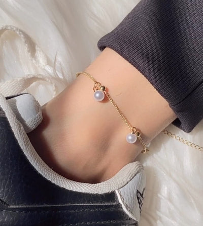 Pearl Anklet Stainless Steel