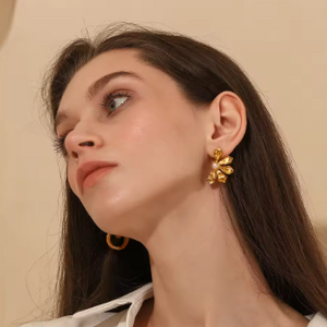 Half Flower Earrings