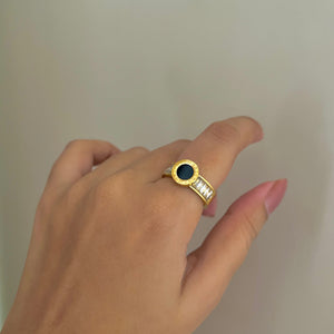 Stainless steel bvl black ring