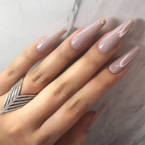 Laser Powder Gradient Acrylic Nail Patch With Stickers