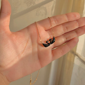 Black Love Swan Necklace in Stainless Steel  | Jewels By Zaib Artificial Jewelry