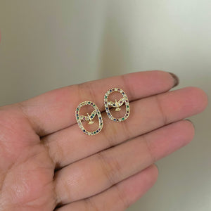 Zircon bird studs